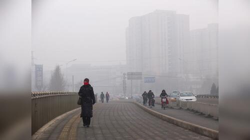 air pollution in an urban city