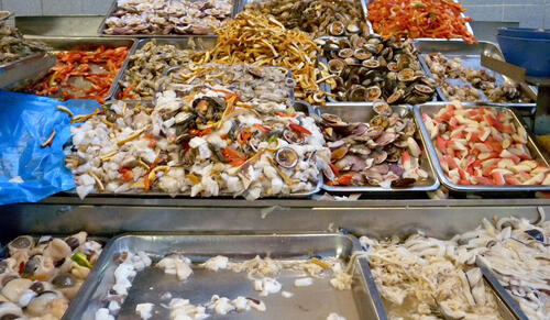 seafood at a market